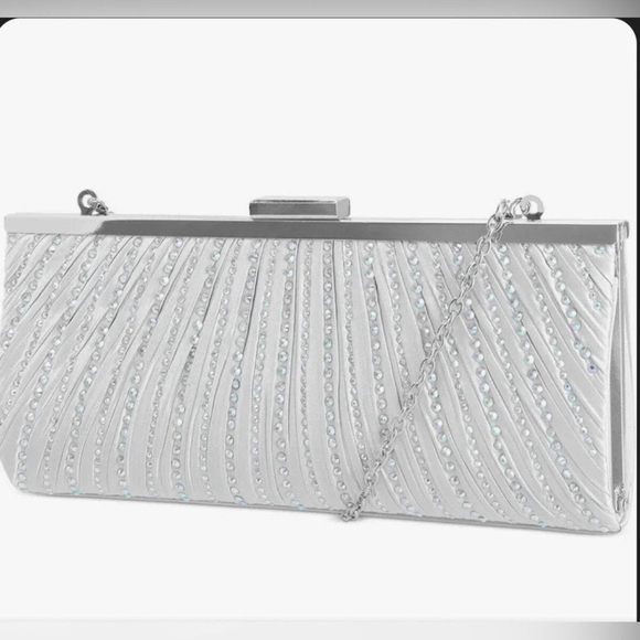 Inc International Concepts Kelsie Clutch Silver Silver - Picture 1 of 7